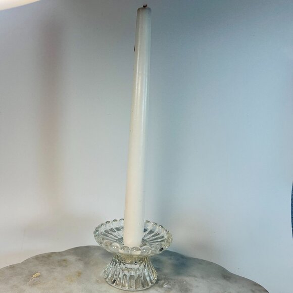 Vtg Partylite Quilted Crystal Votive Holder Base/Ruffle Votive Holder/90's Gift - Picture 4 of 6